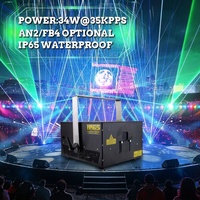 Laser de scène RGB IP65 34W 35KPPS pour spectacles commerciaux et DJ professionnels - Prix compétitif
