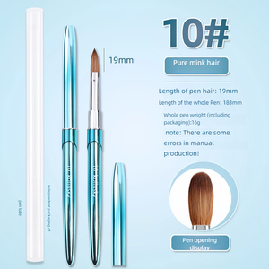 แปรงอะคริลิคสำหรับทำเล็บลายโลโก้แบบกำหนดเอง ขนโคลินสกี้แท้ 100% สำหรับมืออาชีพ ใช้กับผงอะคริลิคสำหรับตกแต่งเล็บ ขายส่ง - Product Image 6