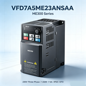 Variador de Frecuencia ME300 de Alto Rendimiento VFD7A5ME23ANSAA IP20 230V Trifásico 1.5kW Modbus con Freno Integrado para Transportadores - Product Image 1