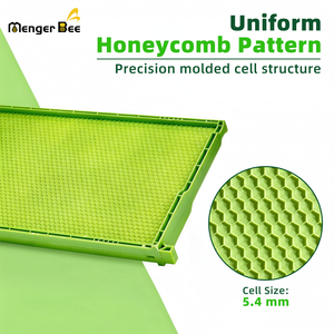 Cadre de ruche en ABS sans soudure pour fondation de nid d'abeilles 48.3*448*23.2cm Couleur verte Cadre de ruche apicole - Product Image 5