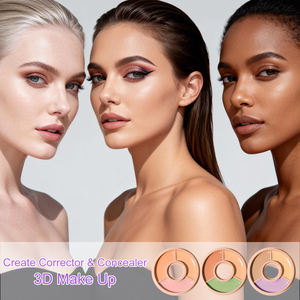 Paleta de <span class=keywords><strong>Corrector</strong></span> de Larga Duración para Piel Clara, 3 Colores, para Pliegues Nasolabiales y <span class=keywords><strong>Ojeras</strong></span>, Forma de Donut, MOQ Bajo - Product Image 2