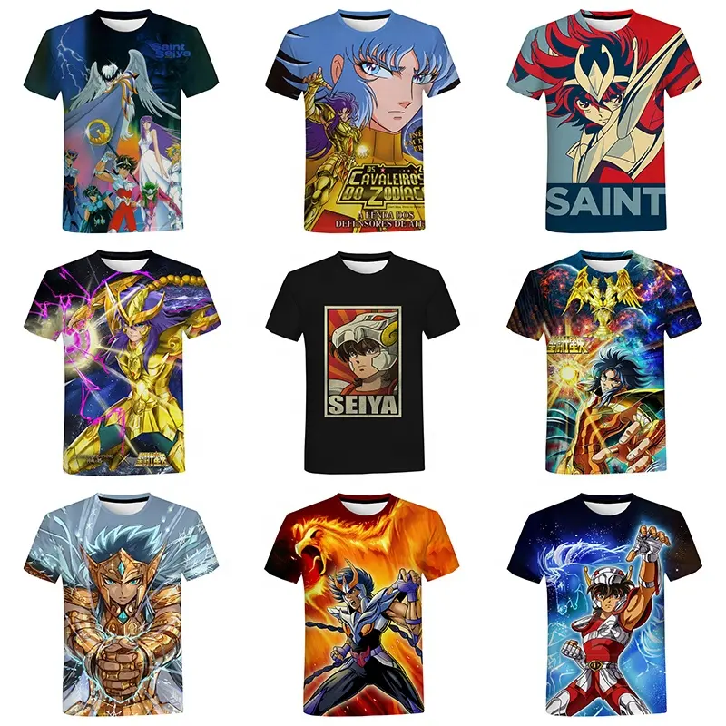 Wholesale Factory Custom 3d Printed Shirt For Men Summer Hot Sale Fashion Casual 3d Printing Shirt From Men Cartoon Cool Tops