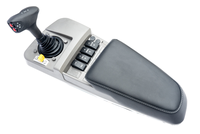 Boîte d'accoudoir modulaire multifonctionnelle multi-boutons OEM durable avec cuir souple de qualité supérieure pour machines agricoles et de construction