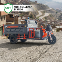Tricycle électrique zéro émission avec contrôle de descente en pente pour l'Amérique du Sud