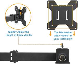 Supporto da Scrivania per Monitor Singolo MG con Braccio in Acciaio e Alluminio di Alta Qualità, Rotazione a 360°, VESA 75x75/100x100, Capacità 10 kg/braccio - Disponibile - Product Image 6