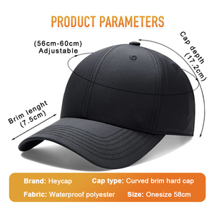 Waterproof <strong>Large</strong> Brimmed Duckbill Satin Polyester High Premium Quality Blank Custom Embroidered <strong>Baseball</strong> <strong>Cap</strong> With logo - Product Image 2