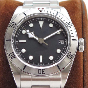 Classic Steel Style Men <b>Automatic</b> Watch 41mm Black Dial Sapphire Glass Rivet Bracelet Luxury Sport <b>Wristwatch</b> - Product Image 3