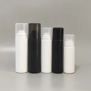 China Factory 50ml 75 ml 100ml 120ml Weiß Schwarz PE Kunststoff Leere flüssige Schuhcreme flaschen mit oberem Schwamm applikator