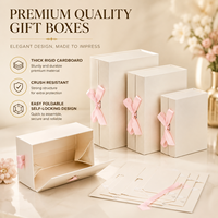 Boîte cadeau en papier personnalisée OEM, boîte d'emballage pliable écologique pour les fêtes, les mariages et les anniversaires