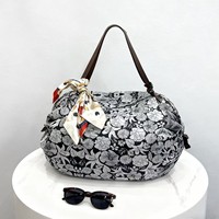 Sac à bandoulière de voyage pliable rayé de style japonais, pochette de rangement portable, épaisse et écologique en PLA, pour le shopping et les cadeaux
