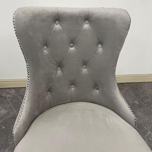 Chaises de salle à manger XY Best Italian Designer à dossier haut en tissu velours et structure en acier inoxydable pour <span class=keywords><strong>restaurant</strong></span> - Product Image 3