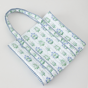 Bolsos de Hombro de Compras a Rayas con Cremallera en Pongis de Poliéster Bolsos Tote Acolchados de Diseñador con Monograma Floral Estampado para Mujer - Product Image 6