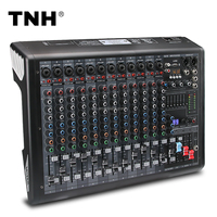 Table de mixage audio professionnelle MC-BP14 TNH 14 canaux avec 2 AUX MP3 Console de mixage DJ intégrée 24BIT Double 99 effets