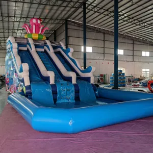 Amazing Outdoor Water Park Slide 15ft PVC gigante inflável Water Slide para o Carnaval