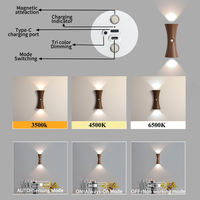 Lámpara de Pared con Forma de Reloj de Arena SHINEKNOT, Luz Nocturna Creativa, Sensor de Movimiento Inteligente, Inalámbrica, Fácil de Instalar, Base Magnética, Regulable