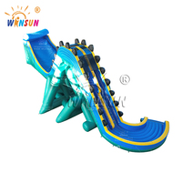 WINSUN Grand toboggan aquatique gonflable avec piscine, aire de jeux, parc, complexe hôtelier, divertissement en plein air pour adultes et enfants, plage d'été