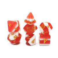 Set Dadu Warna Solid Grosir, Dadu Polihedral Warna-Warni untuk DND