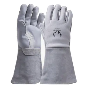 Gants de travail ergonomiques en cuir, résiste à la chaleur, 10 à 2850 renne King, soudure Premium