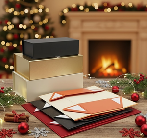 Boîte à Livres de Luxe Écologique Magnétique Noire Boutique de Cosmétiques Emballage Numérique Boîte Cadeau Pliante à Rabat - Product Image 3