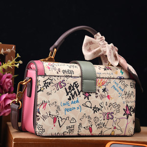 Borsa Quadrata Piccola in PVC Resistente Loumixer Graffiti, <span class=keywords><strong>Borse</strong></span> <span class=keywords><strong>di</strong></span> Lusso per Donne, Prodotto <span class=keywords><strong>di</strong></span> Tendenza da Guangzhou - Product Image 3