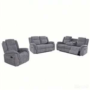 Sponge Filled Custom Color Sectional <b>Sofa</b> <b>Set</b> With Manual Recliner And Drop Down Table Perfect For Hotel And Living Room - Product Image 6