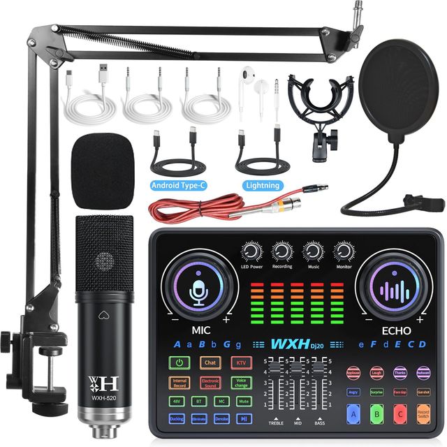 Middle East for New Live Streaming Sound Card MIXER Mixing Console for Phone Computer KTV All-in-One Set for 5.3