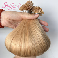 Extensions de cheveux naturels pré-collées à la kératine, pointe en U, qualité supérieure, double épaisseur, fournisseur européen