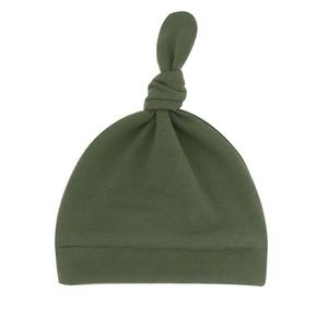 Conjunto de gorros y guantes con nudos para bebé, gorros cálidos y suaves para recién nacido, finos, lisos, para primavera, unisex, para viaje - Product Image 1