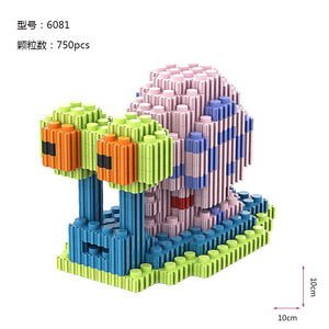 Micro blocco di costruzione di alta qualità 3D cartone animato ABS in plastica da costruzione didattica giocattolo modello Set 3 pz - Product Image 5