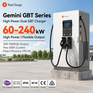 Chargeur rapide DC pour véhicules électriques StarCharge Gemini GBT 200-1000Vdc 95,5% OCPP1.6J avec serveur, réseau 4G, sortie maximale 500A, 240kW, commercial - Product Image 1