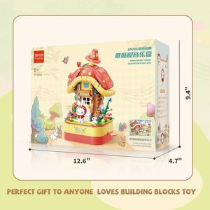 <span class=keywords><strong>EMMA</strong></span> Blocs de construction en plastique en forme de <span class=keywords><strong>maison</strong></span> champignon, ensemble de blocs de construction, jouet de construction - Product Image 6