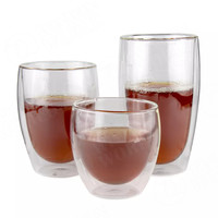 Tasses à Double paroi en verre 8 OZ, tasses thermiques isolées, verres pour thé, café, Latte, Cappuccino, café, lait