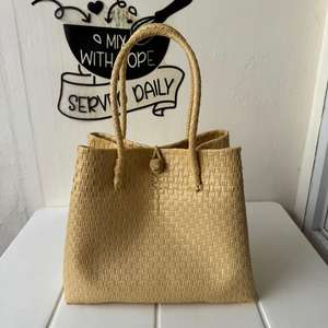 Bolsos de nuevo estilo ecológicos para mujer, bolso tejido de paja de Color de disfraz de Indonesia, bolsos de plástico reciclado, bolsos ecológicos para mujer - Product Image 6