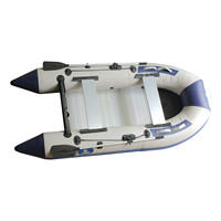 Bateau de pêche en caoutchouc haute densité durable de 3 m pour la navigation à rames, à vendre, fond en aluminium adapté à un moteur de 15 CV