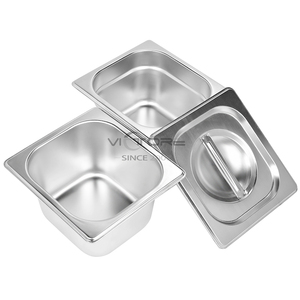 กระทะก้นลึก gastronom PAN สแตนเลสสตีล65 100 150 200มม. ขนาดเต็มสำหรับร้านขายสลัด - Product Image 6
