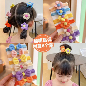 Coleteros con Lazo de Flores para Niñas, Bandas Elásticas Suaves para Uso Diario, Accesorios para el Cabello, Coleteros Coloridos con Lazo y Flor - Product Image 3