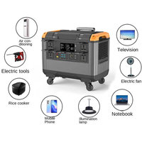 Stasiun daya surya portabel 5000W, soket EU 3000W Generator Portal penggunaan rumah mobil Panel surya sumber 1000W 2000W 300W peringkat MPPT