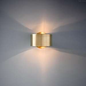 with E27 5W LED Wall <b>Lamp</b> Modern Simple Indoor <b>Gold</b> Aluminum Alloy Ra80 Dimmable AC220V Living Room Decorative <b>Bedside</b> <b>Lamp</b> - Product Image 2