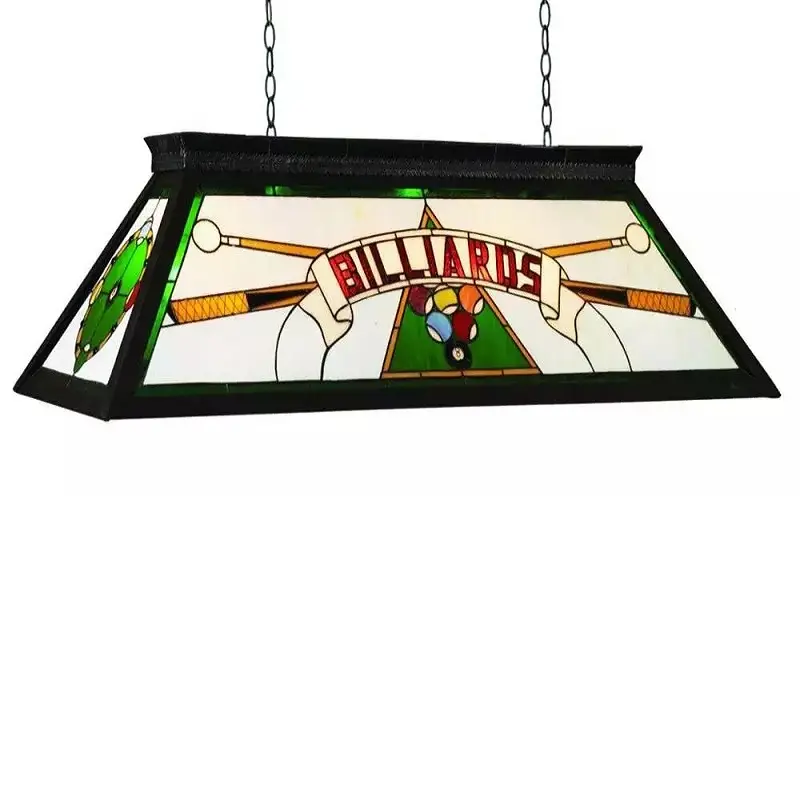 Xmlinco lampada a sospensione fatta a mano in vetro colorato di alta qualità biliardo biliardo snooker table light