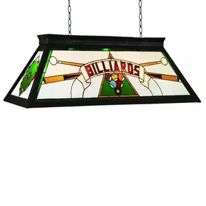 Xmlinco High Quality Stained Glass Handmade Pendant Lamp Billiard Pool Snooker Table Light