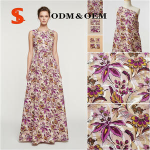 ผ้าป๊อปลินทอจากฝ้ายออร์แกนิกพิมพ์ลายสีม่วงสำหรับชุดเดรสเด็กผู้หญิง ชุดลำลอง น้ำหนักปานกลาง - Product Image 6