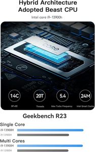 Performances Exceptionnelles, La Mini Station de Travail est Équipée d'un Processeur Intel Core I9-13900H (14 Cœurs/20 Threads/jusqu'à 5,4 GHz) - Product Image 6