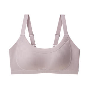 039 Dames Zomerbeha Verstelbaar Naadloos Grote Wrapbeha Zonder Beugels Push-up Seamless Effen voor Grote Borsten Klein Dun Slank - Product Image 5