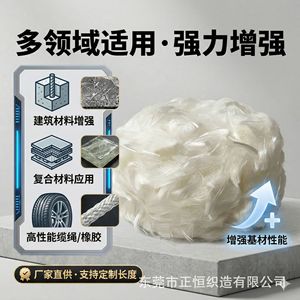 Fibra UHMWPE de Corte Corto, Material Compuesto de Alta Resistencia y Resistente a la Abrasión para Refuerzo de Hormigón, Pastillas de Freno de Goma - Product Image 3