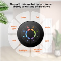 Thermostat intelligent Becasmart BHT-7000 pour usage hôtelier, design moderne, thermostat numérique pour la chaleur de la pièce, commande Wifi pour chauffage au sol