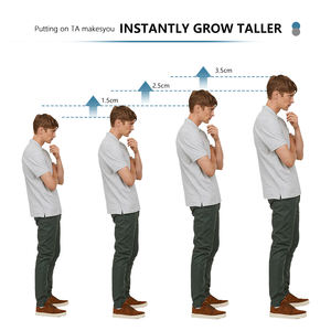 Semelle intérieure de chaussures en gel de <span class=keywords><strong>silicone</strong></span> Inserts de talons demi-élévateurs invisibles Augmentation de la hauteur de la semelle intérieure du talon Coussin de levage des talons invisibles - Product Image 3