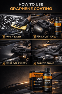 GRAPHONEX Nextrons 26H Revêtement céramique au graphène, finition brillante hydrophobe pour toutes les surfaces (70 ml), fonction auto-réparatrice, 10 ans - Product Image 5