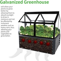 Jardinière surélevée galvanisée Momoplant pour la culture de légumes et de fleurs en extérieur, kit de lit de jardin de 47x31x45 pouces, serre de jardin, jardinière