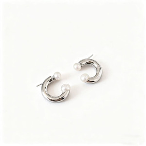 22877 Pendientes de Plata S925 para Joyería DIY con Doble Perla y Base Vacía de 6-8mm, Accesorios de Moda con Perlas de 6-8mm - Product Image 5