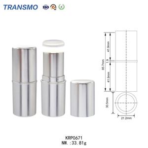 Customizable Round Plastic Solid Balm Container for Sunscreen Perfume Deodorant Stick and <b>Blush</b> for Cosmetic Use and Lipstick - Product Image 2